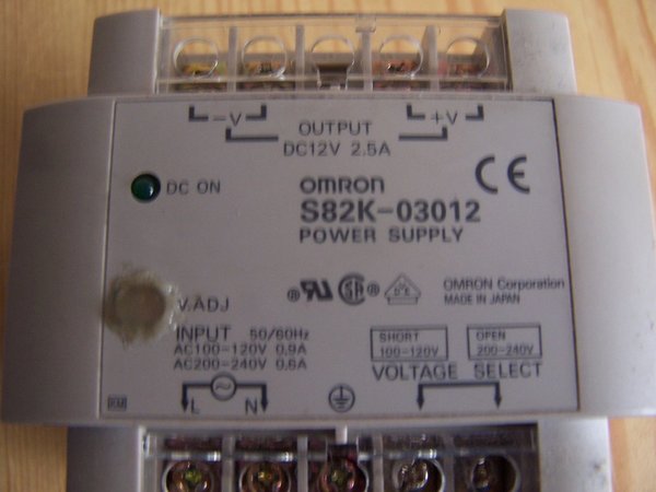 OMRON Power Supply S82K-03012 output 12VDC