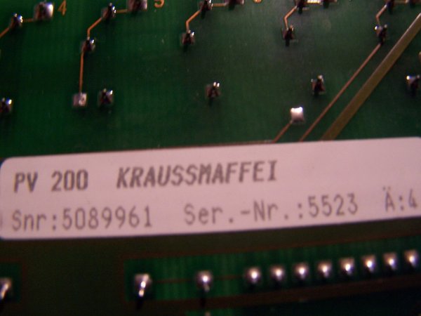 Carte Krauss Maffei PV200 AE1RBS SN 5004348 SNR 5089961