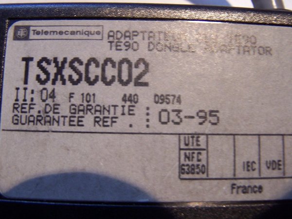 Adaptateur clé TELEMECANIQUE TE90 TSX SCC02 + 1 clé