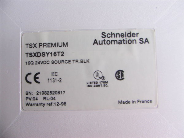 Automate SCHNEIDER TSX DEY16T2 Processeur TSX PREMIUM