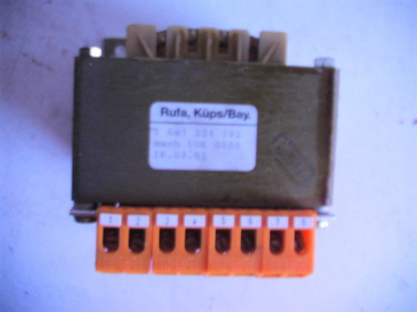 Transformateur RUFA 220VAC / 220-380-415 +-15VAC