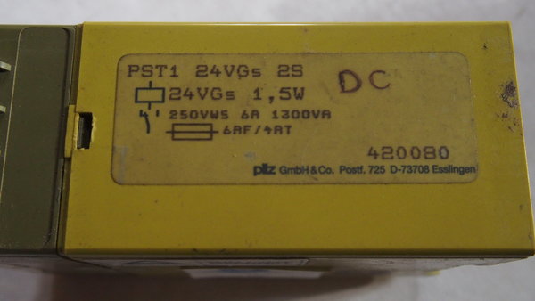 Relais sécurité PILZ PST1 24VDC GS 2S