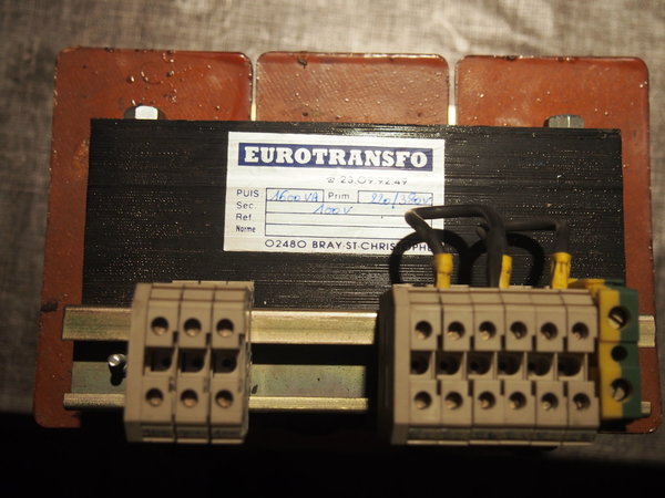 Transformateur EUROTRANSFO Prim 220/380VAC sec 100VAC