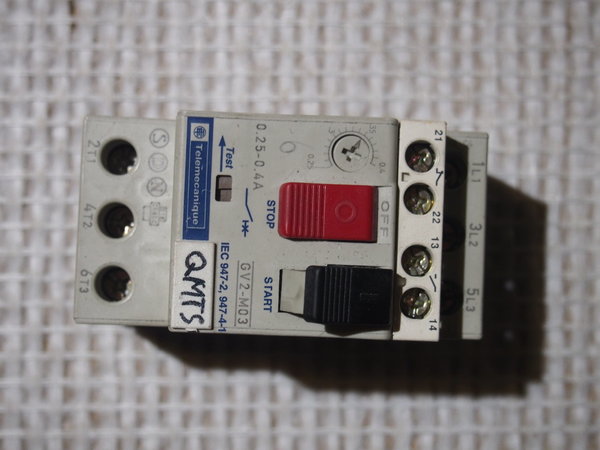 Disjoncteur thermique TELEMECANIQUE GV2 M03 0,25-0,4A AE20