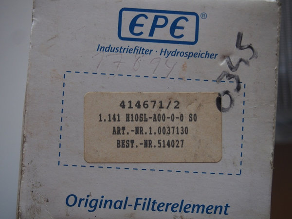 Filtre hydraulique EPE 1 141 H10SL A00 0 0 S0